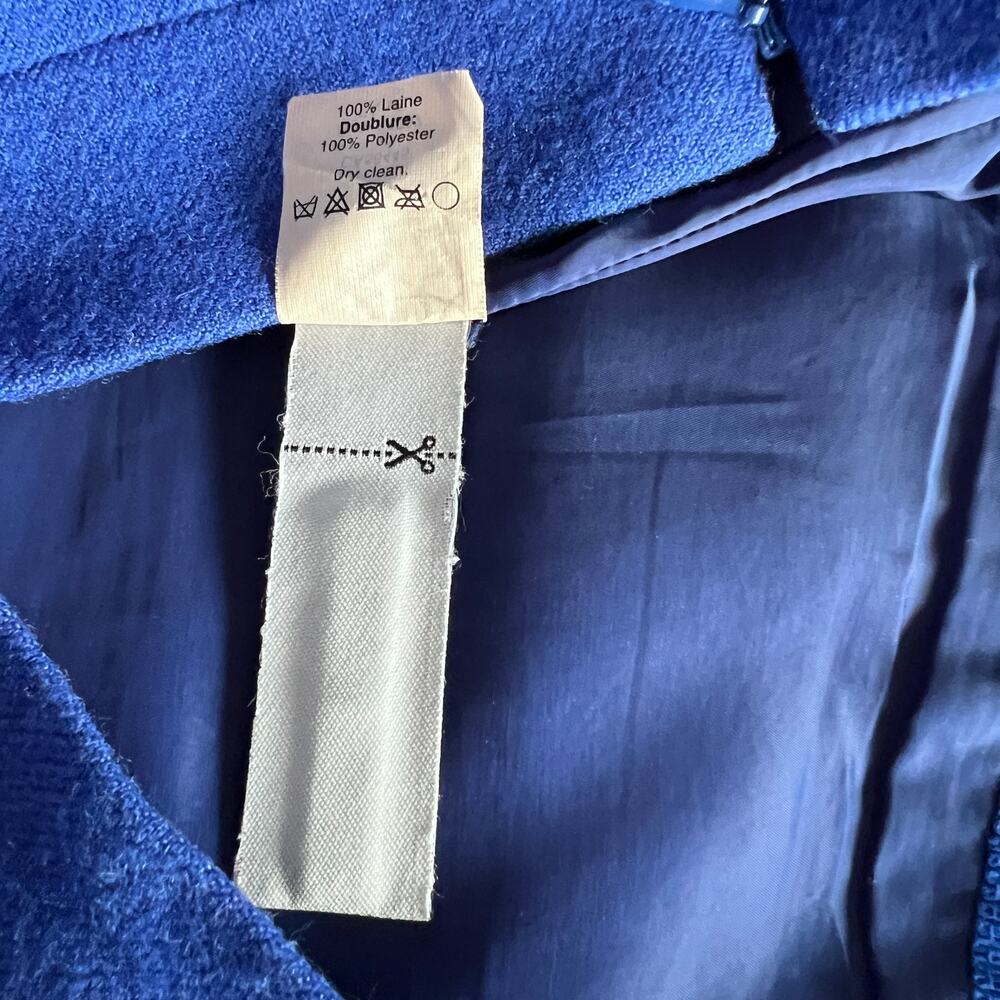 J. Crew No. 2 100% Wool Pencil Skirt Size 4 Royal Blue - Picture 5 of 5
